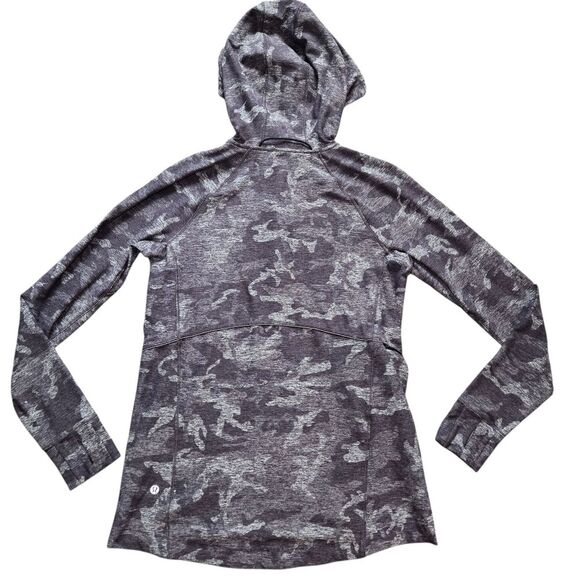 Lululemon Warm Stabilizer 1/2 Zip Hoodie - Incognito Camo HTR Black - Picture 9 of 14